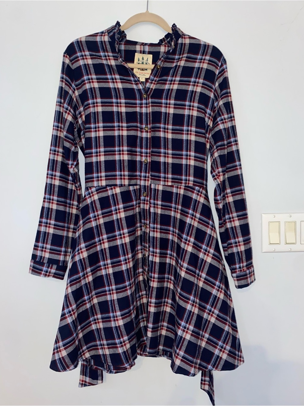 Kiel James Patrick Cozy Cabin Flannel Dress Size Large